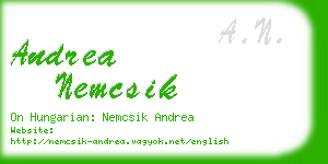 andrea nemcsik business card